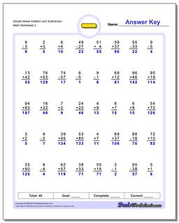 Subtraction Worksheets