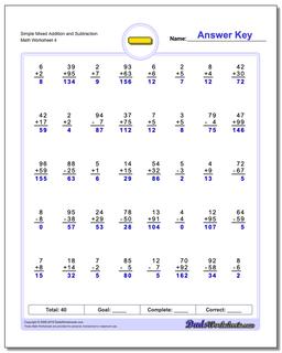 Subtraction Worksheets