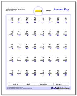 Subtraction Worksheets