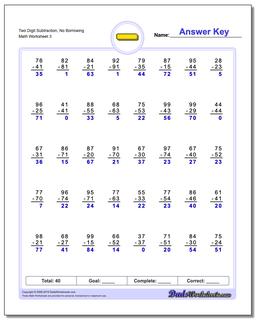 Subtraction Worksheets