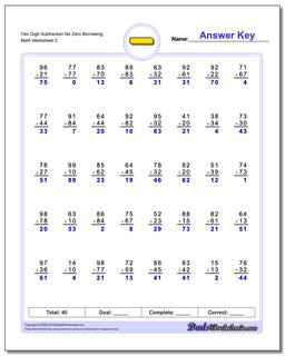 Subtraction Worksheets