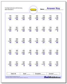 Subtraction Worksheets