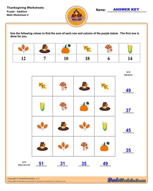 Addition Worksheets