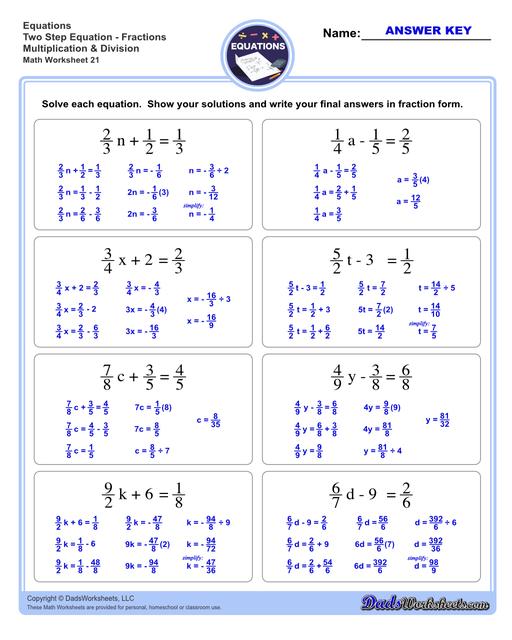 Two Step Equations