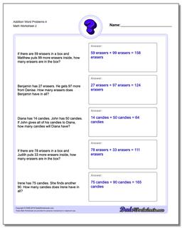 Addition Worksheet Word Problems Worksheet 4 /worksheets/word-problems.html