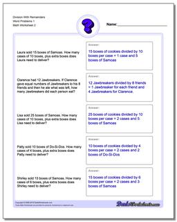 Division Worksheet With Remainders Word Problems Worksheet 1 /worksheets/word-problems.html