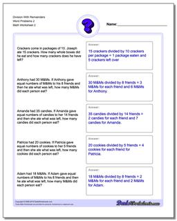 Division Worksheet With Remainders Word Problems Worksheet 2 /worksheets/word-problems.html