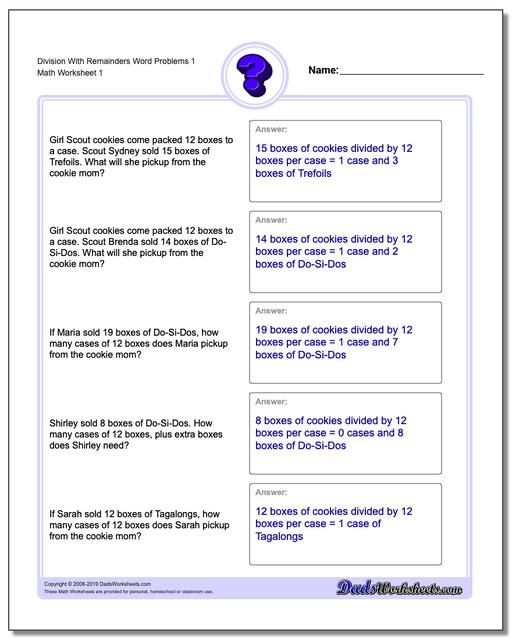 Word Problem Clue Words Chart