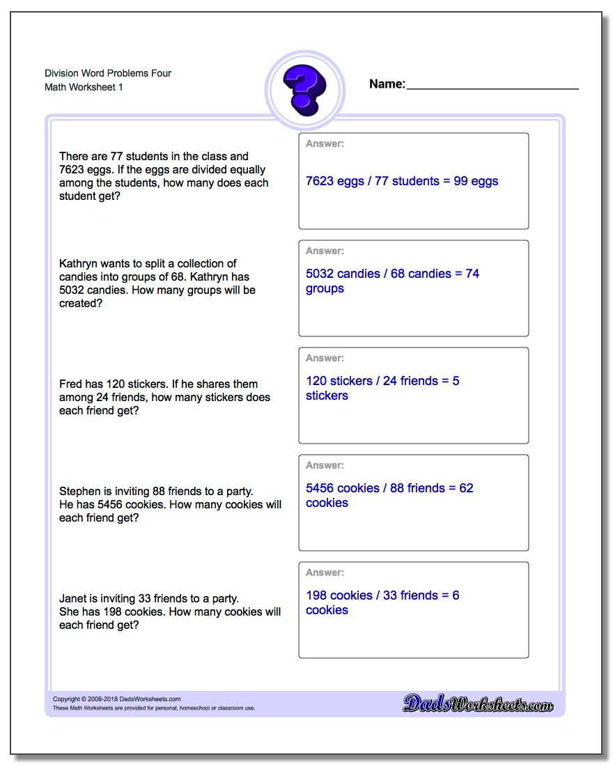 Division Word Problems