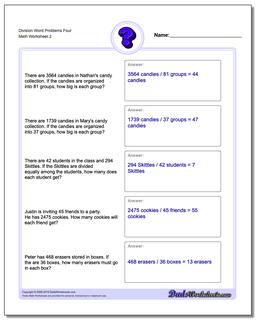Division Worksheet Word Problems Worksheet Four /worksheets/word-problems.html