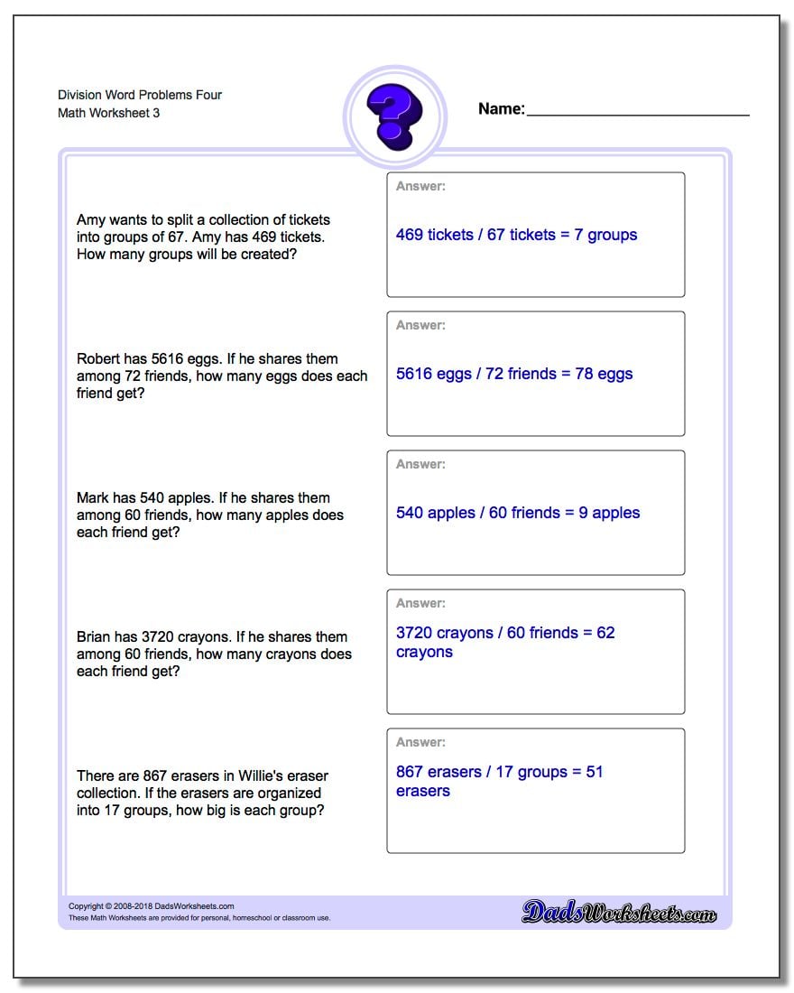 Division Word Problems