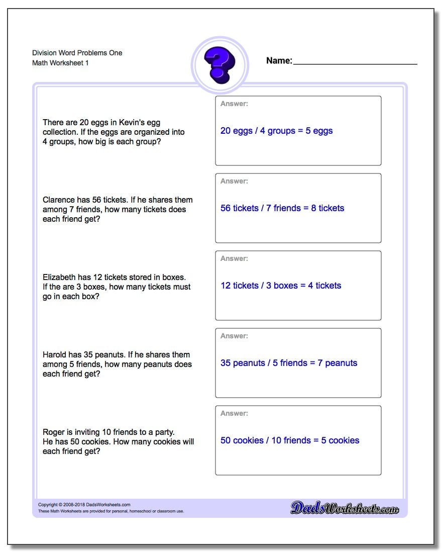 Division Word Problems