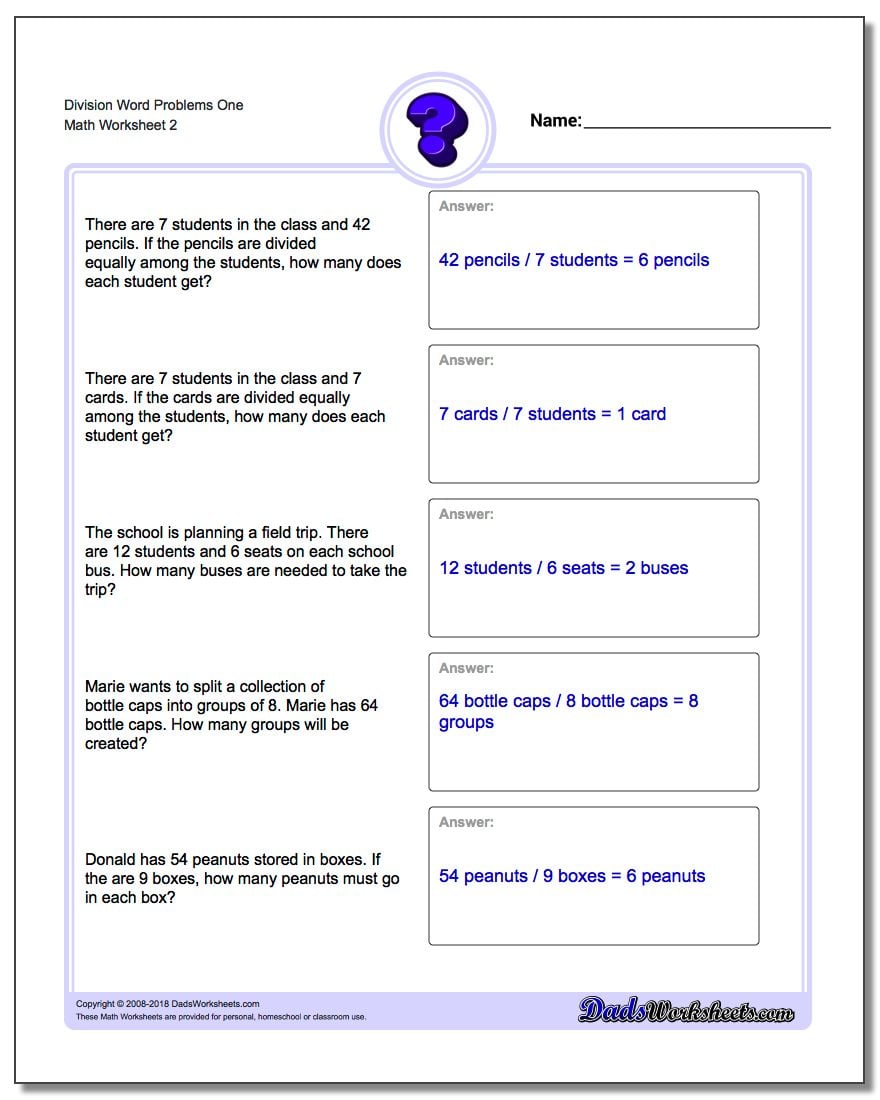 problem solving with short division