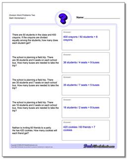 Division Worksheet Word Problems Worksheet Two /worksheets/word-problems.html
