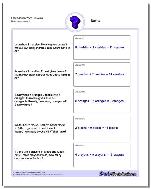 Word Problem Clue Words Chart