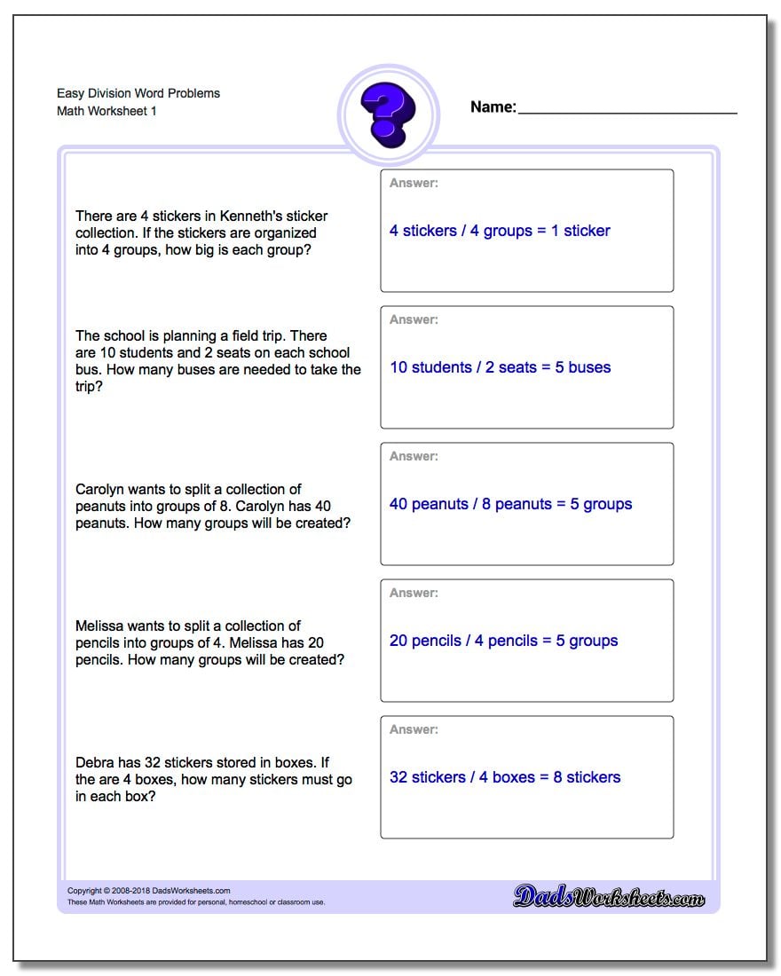 Division Word Problems