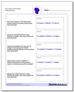 Easy Division Worksheet Word Problems Worksheet /worksheets/word-problems.html