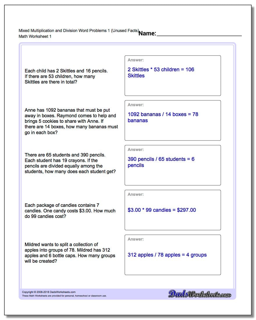 worksheet 4th Grade Multiplication Word Problems word problems 16 worksheets