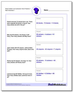 Word Problems Word Problems