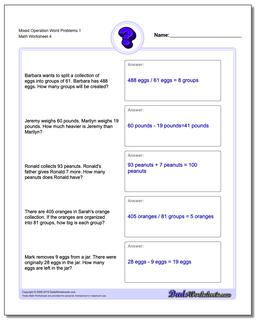 word problems mixed operation word problems