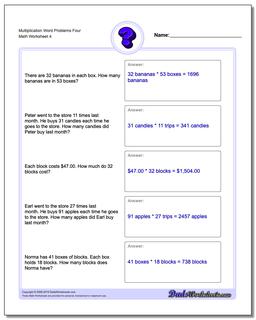 word problems multiplication word problems