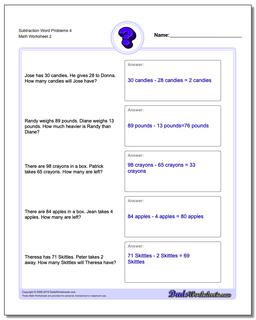 Subtraction Worksheet Word Problems Worksheet 4 /worksheets/word-problems.html